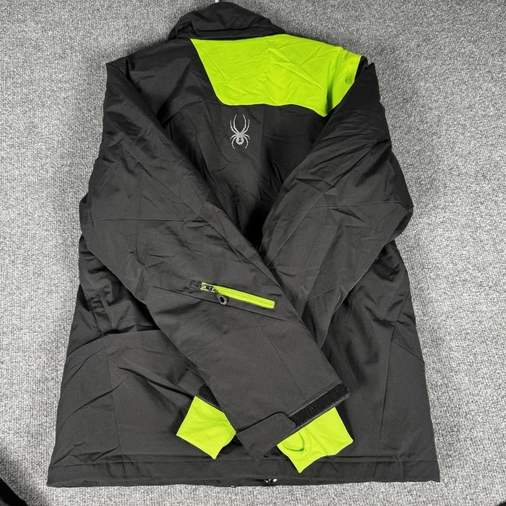 Spyder Ski Jacket Pants Men's Size Small Black Green‎ Snowboard $475 MSRP
